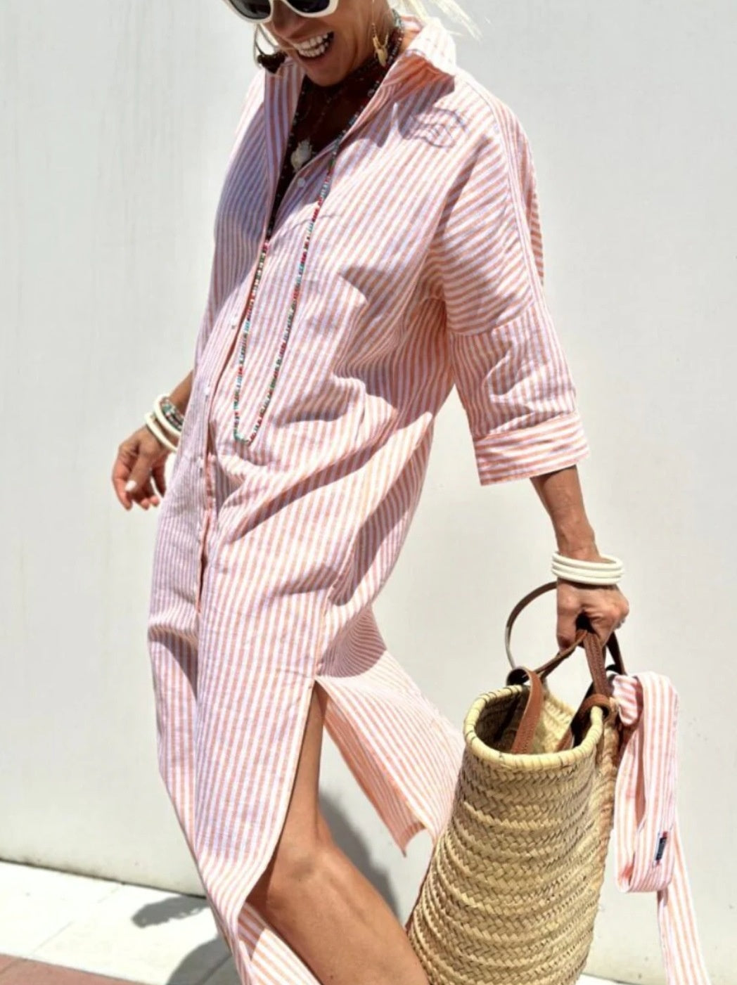 Veronica™ - Striped Shirt Dress