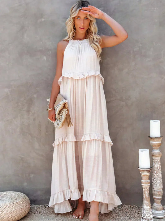 Verona™ - Sunshine Breeze Ruffle Maxi Dress